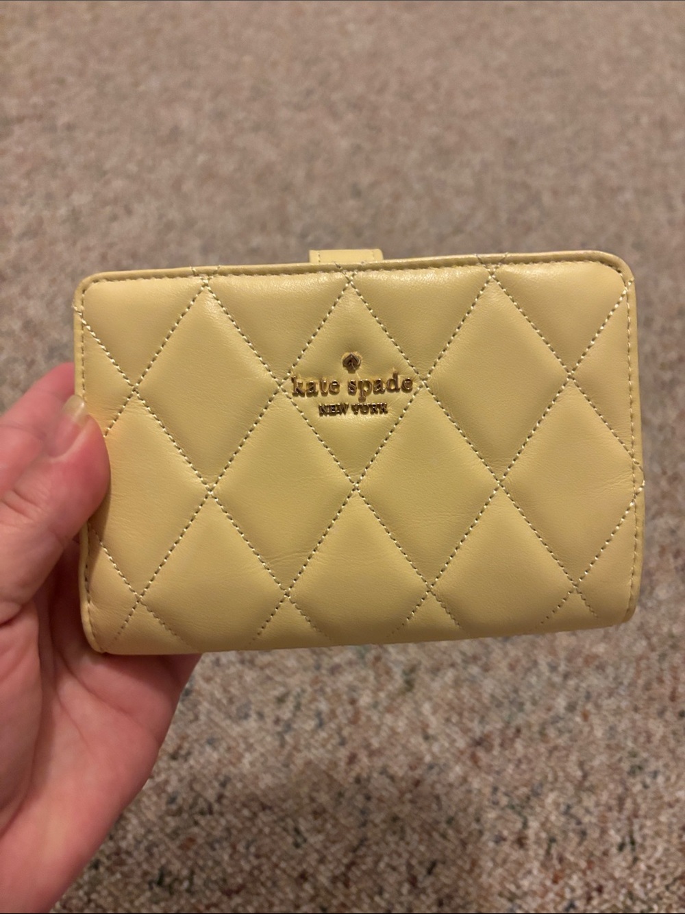Kate Spade ♠️ Wallet Quilted. Buttery Yellow NWOT - Picture 2 of 11